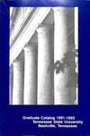 Graduate Catalogue 1991 - 1993 by Tennessee State University