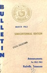 Undergraduate Catalogue 1962-1963